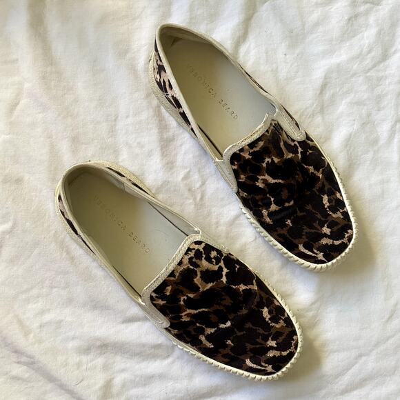 Veronica Beard 8.5 tan Panelle Leopard Print Slip On Sneakers - Picture 2 of 7